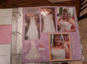 My Wedding Scrapbook. Putting on my dress. 