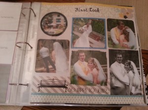 Another scrapbook page. Our first look.