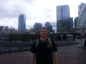 My husband on the pier